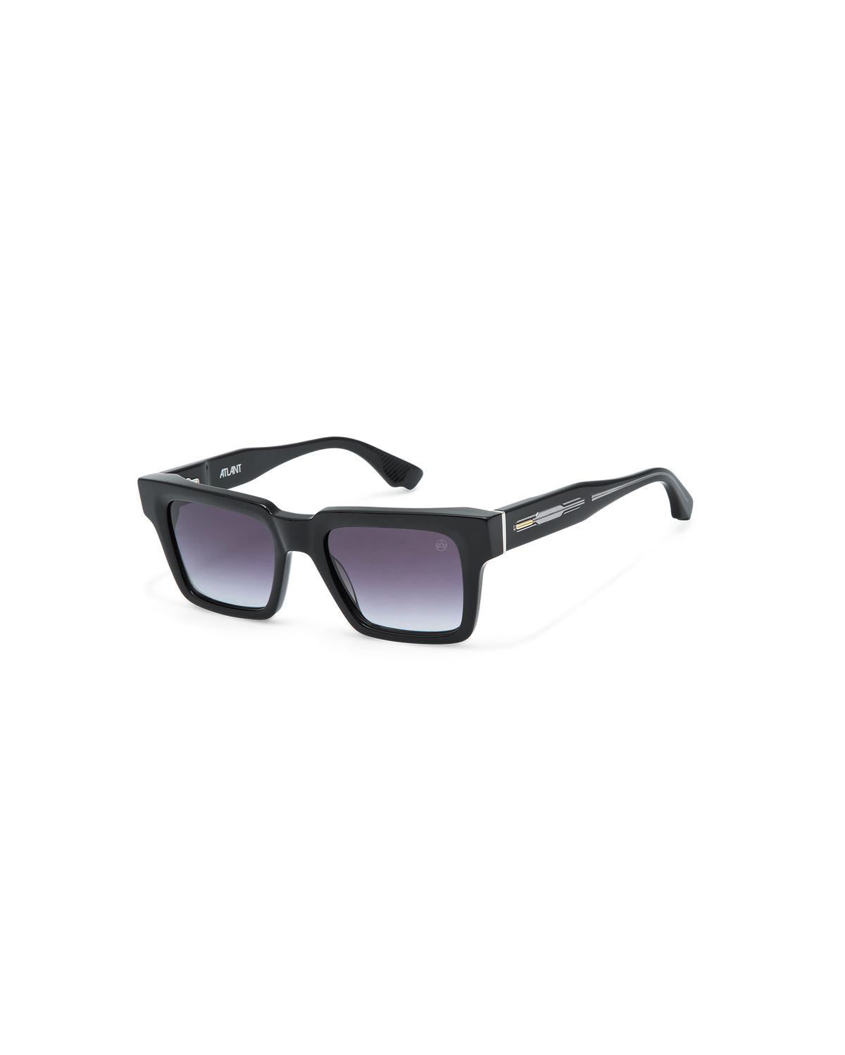 Atlant Norman sunglasses, Shiny Black, side view