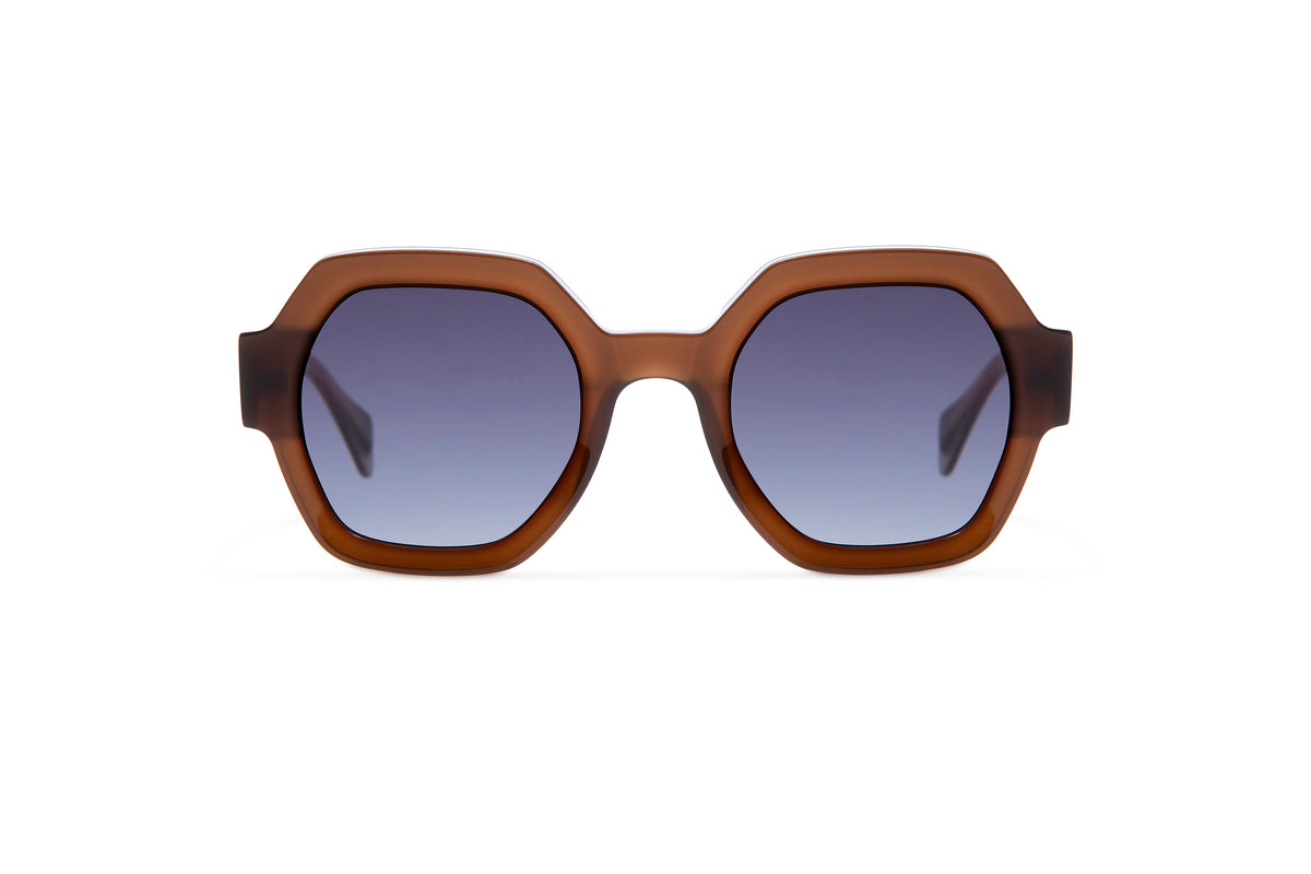 banbe the gigi brown tan tortoise square retro 90\'s sunglasses eyewear NEW Gigi Studios Romina 6831 0 Optical Frame Brown - eye-oo.com main image 3