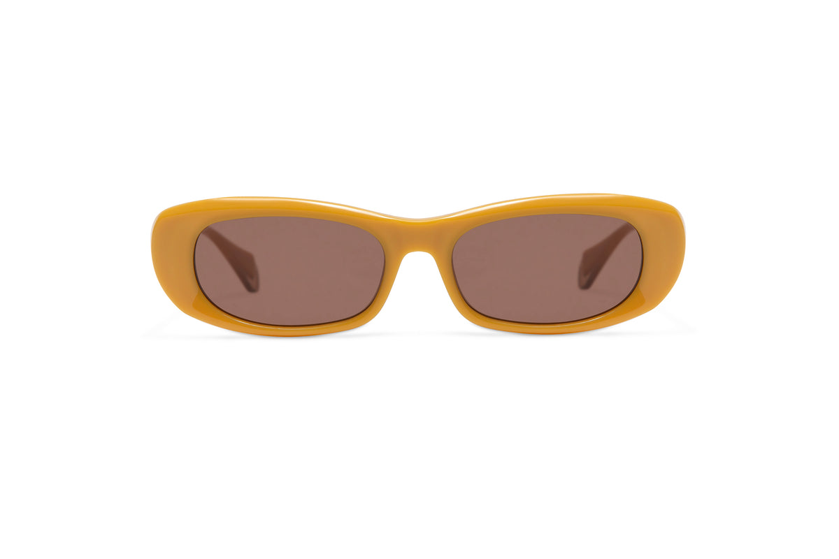 Gigi Studios CITRUS 9 53 Geometric Orange Sunglasses Womens 53-19-145 EUC gigi studios - soleil main image 3