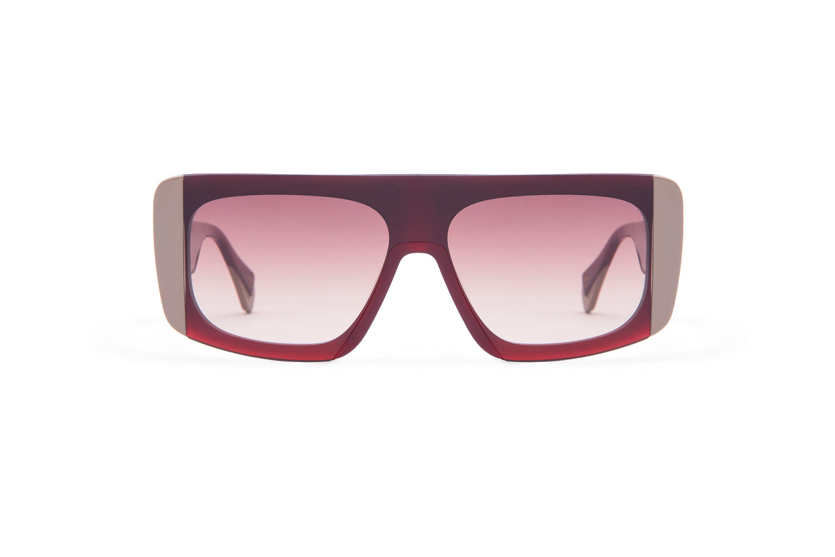 Gigi Studios Sunglasses JANET 6874/6 Red Pink Frames with Gradient Brown Lenses Gigi Studios Carmela Sunglasses | Designer | Kambio Eyewear main image 2